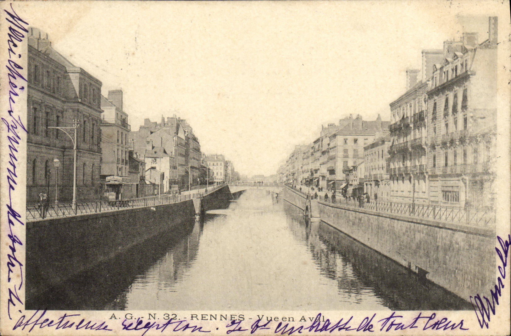 CPA Rennes Vue en aal