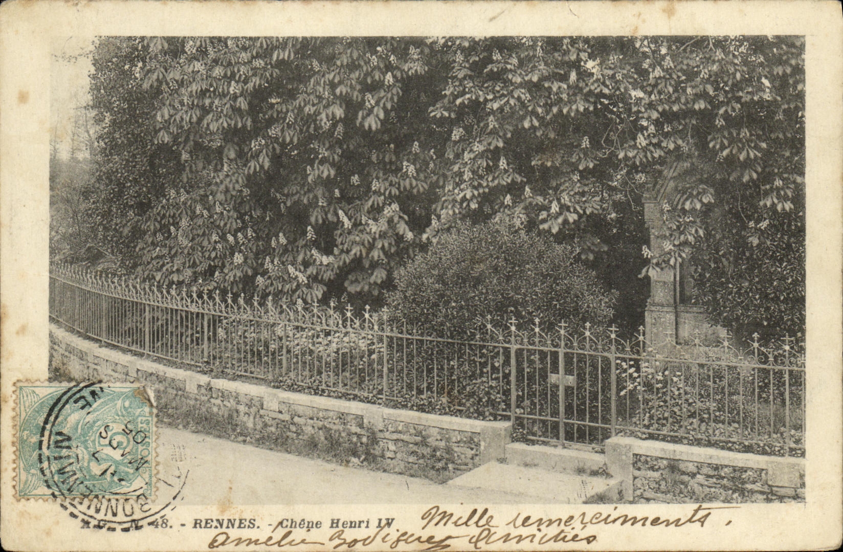 CPA Rennes Chene Henri IV carte precurseur 