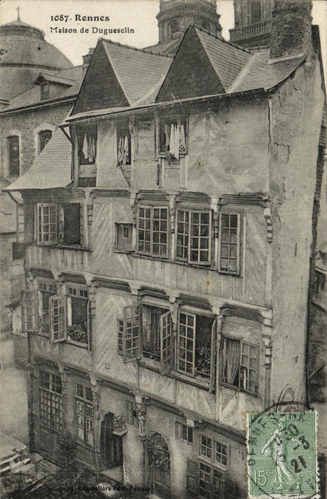 VINTAGE POSTCARD Rennes House of Duguesclin