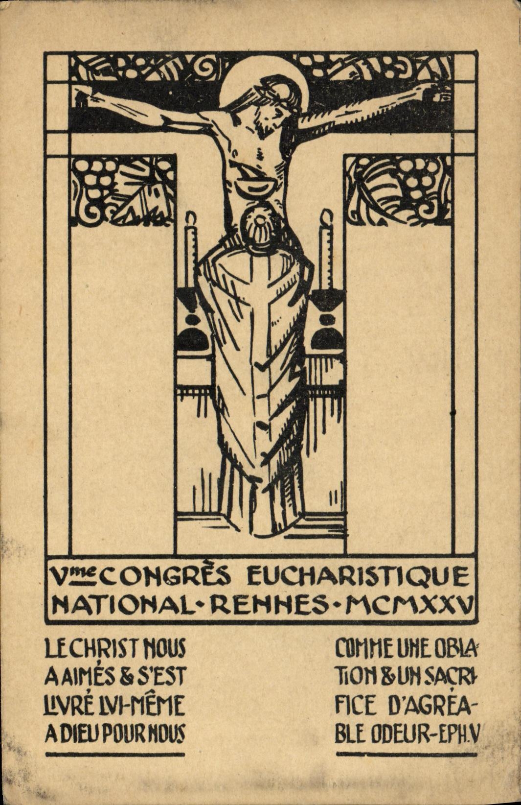 CPA Rennes Congres eucharistique National