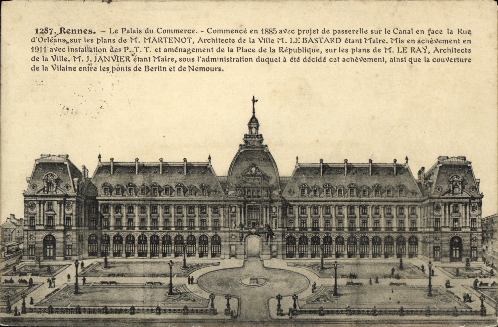 CPA Rennes Le Palais de commerce