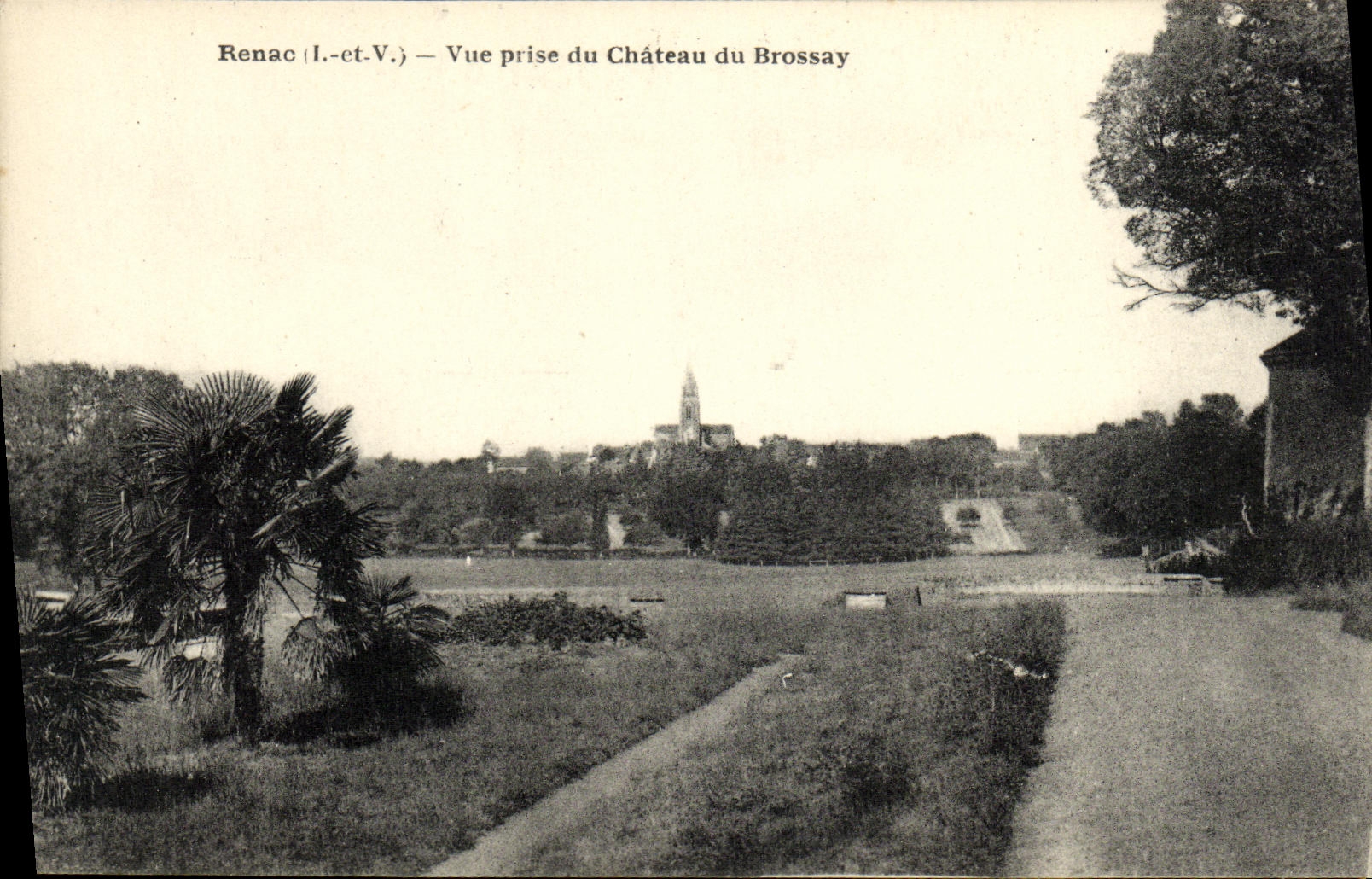 VINTAGE POSTCARD Renac Seen from of the Castle of Brossay