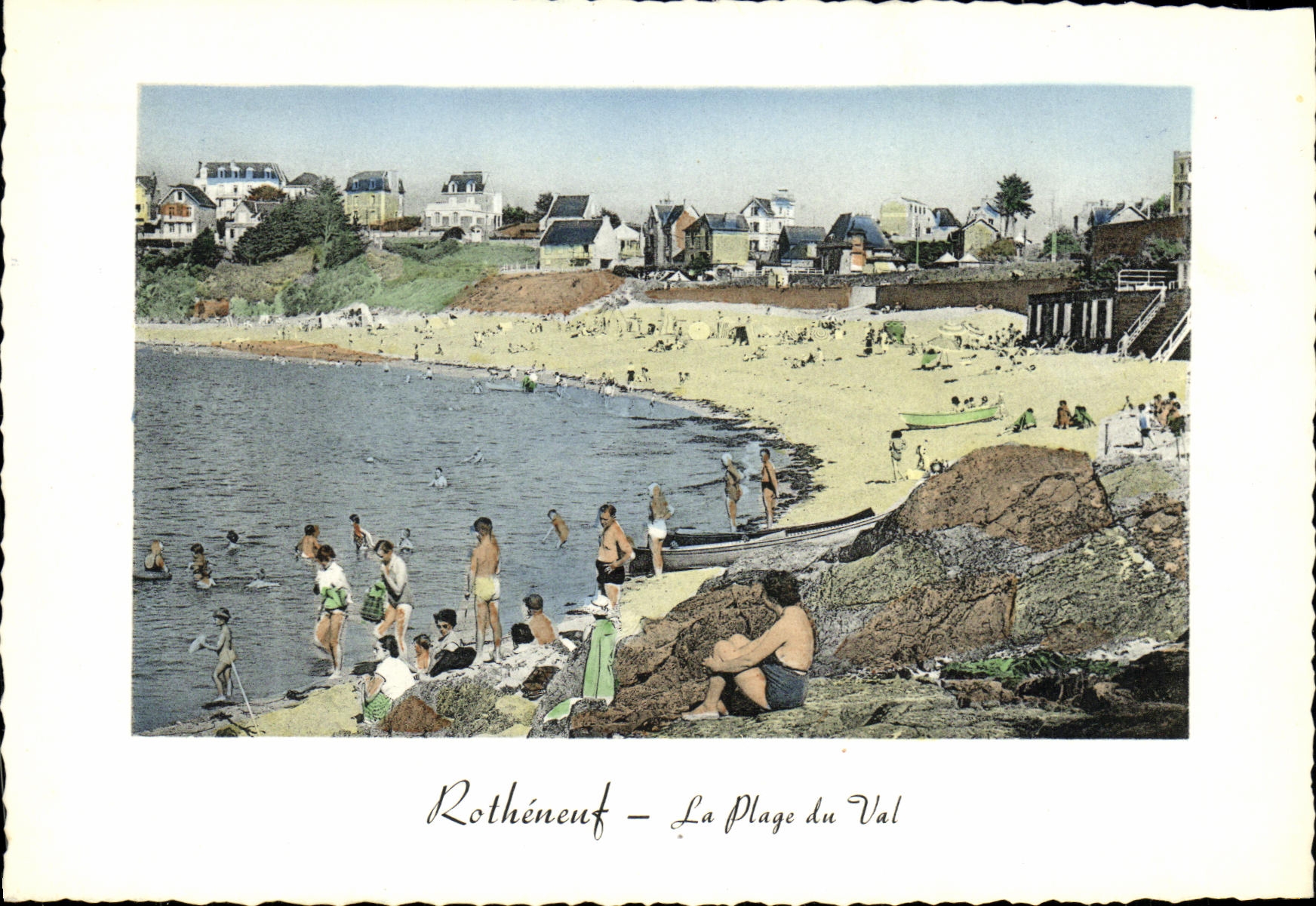 MODERN CARD Rotheneuf the Beach