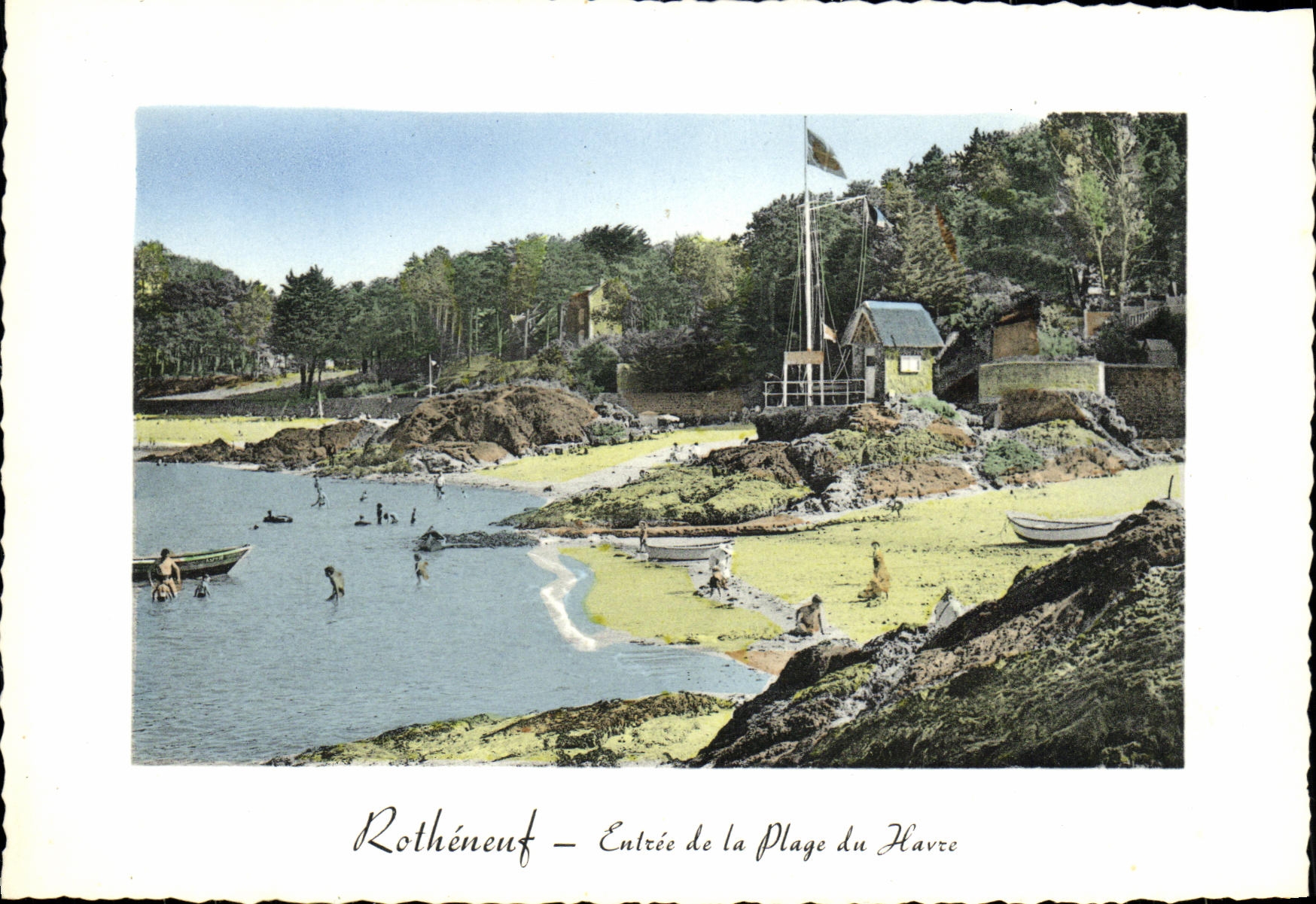 MODERN CARD Rotheneuf Entered of the beach of Le Havre