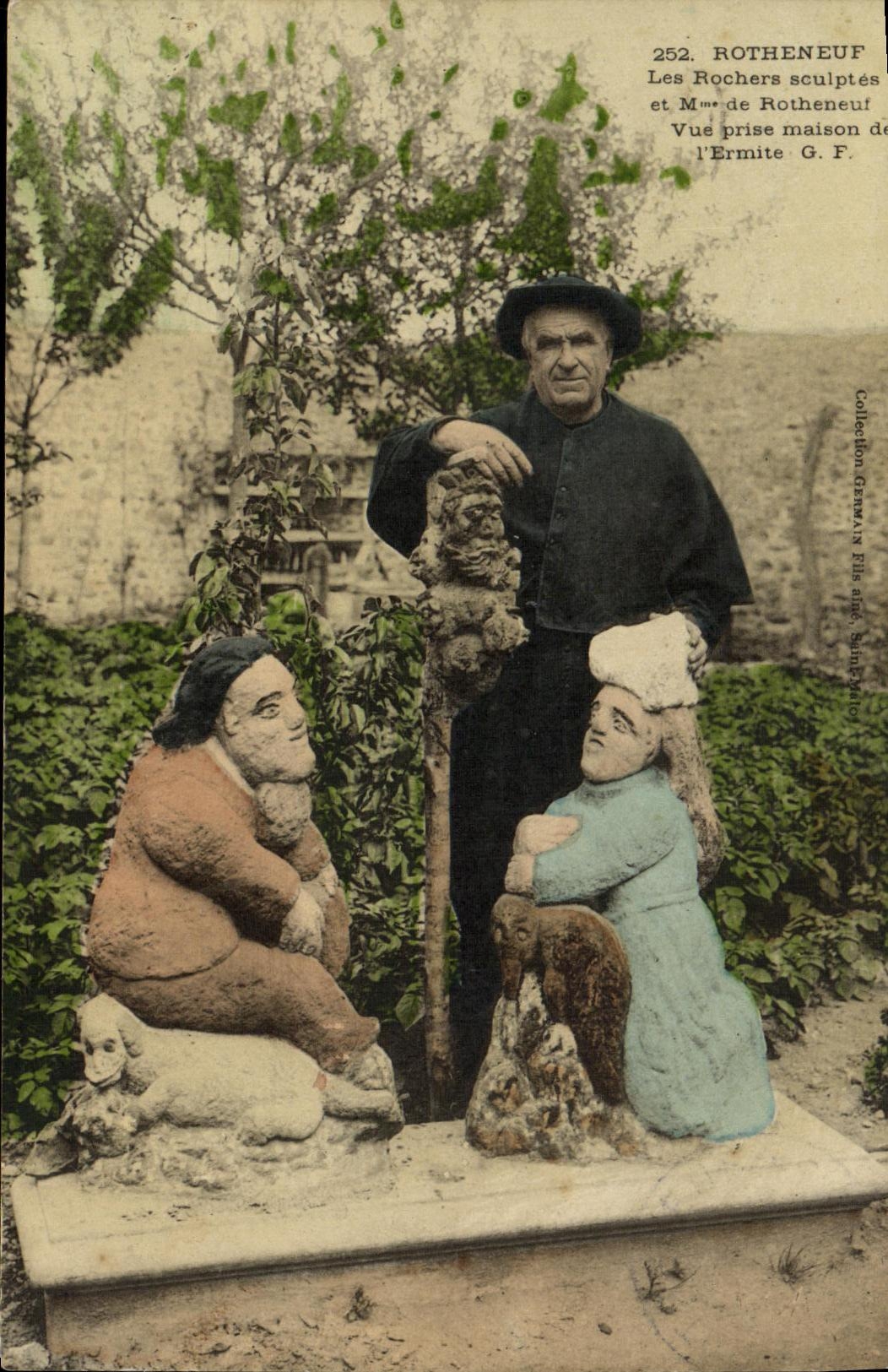 CPA Rotheneuf Les Rochers Sculptes et mme de Rotheneuf Vue prise maison de l ermite
