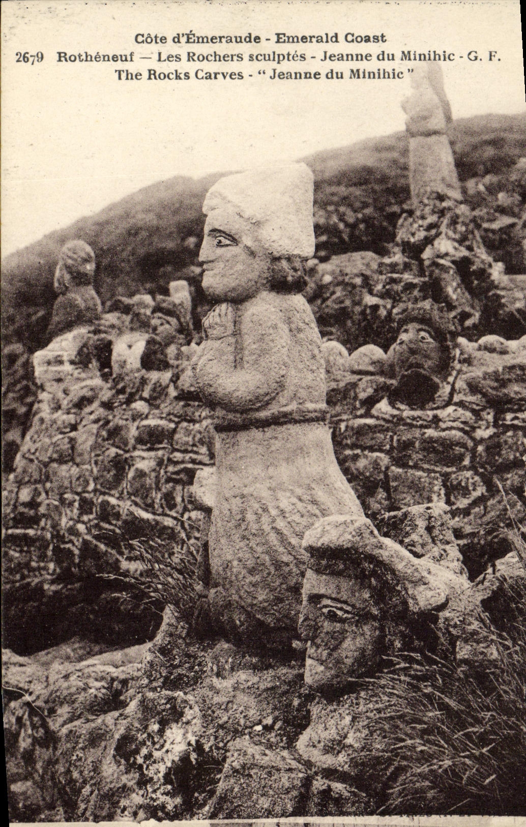 CPA Rotheneuf Les Rochers Sculptes Jeanne du Minihic
