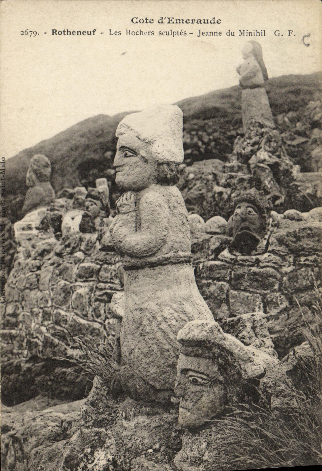 CPA Rotheneuf Les Rochers Sculptes Jeanne du Minihic