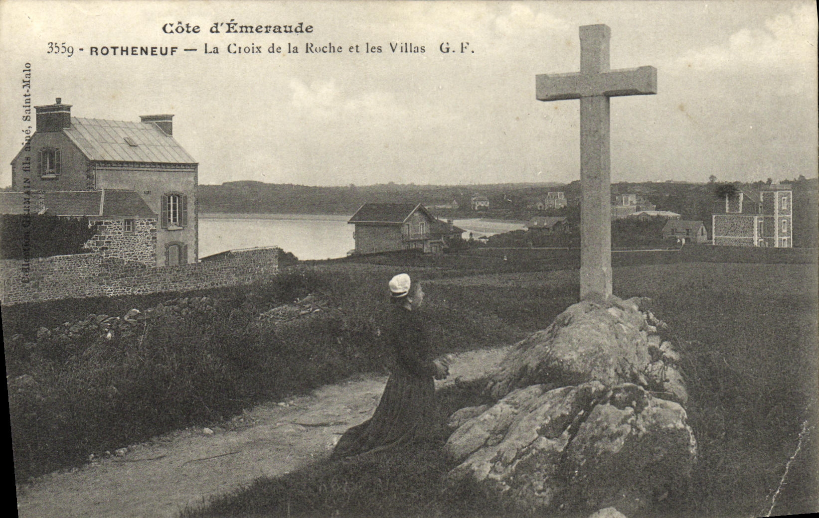 CPA Rotheneuf La croix de la Roche et les villas 