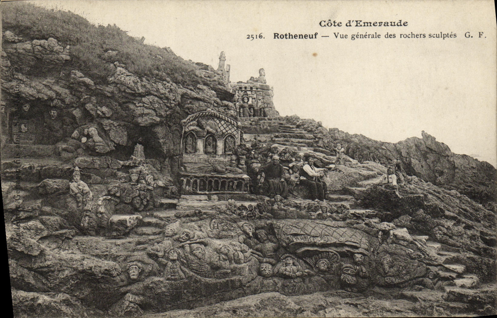 CPA Rotheneuf Vue Generale des Rochers Sculptes