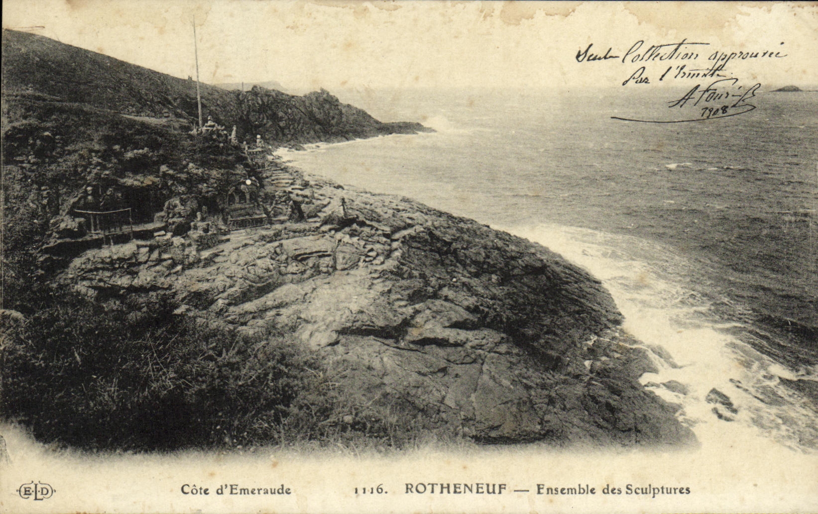 CPA Rotheneuf Ensemble Des Sculptures