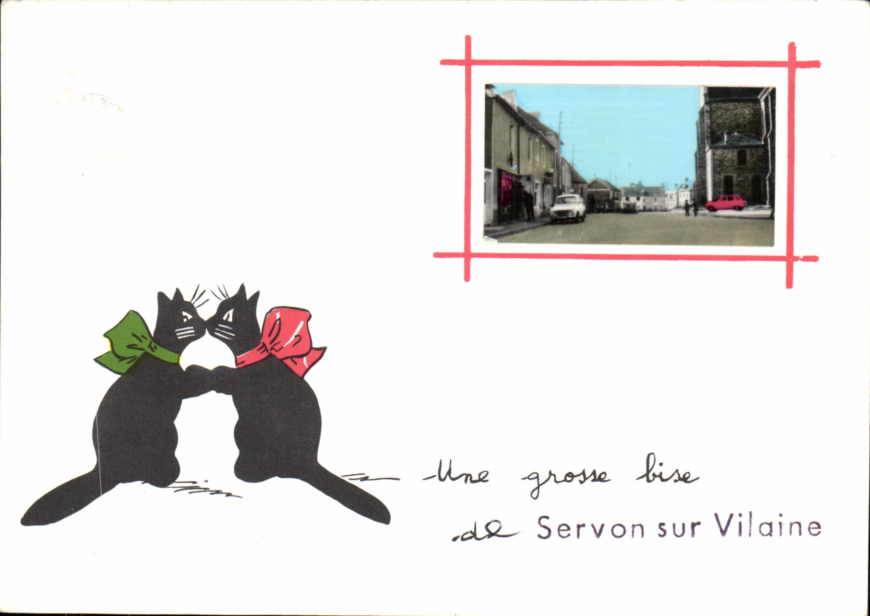 POSTAL MODERNA Servon en gatos desagradables