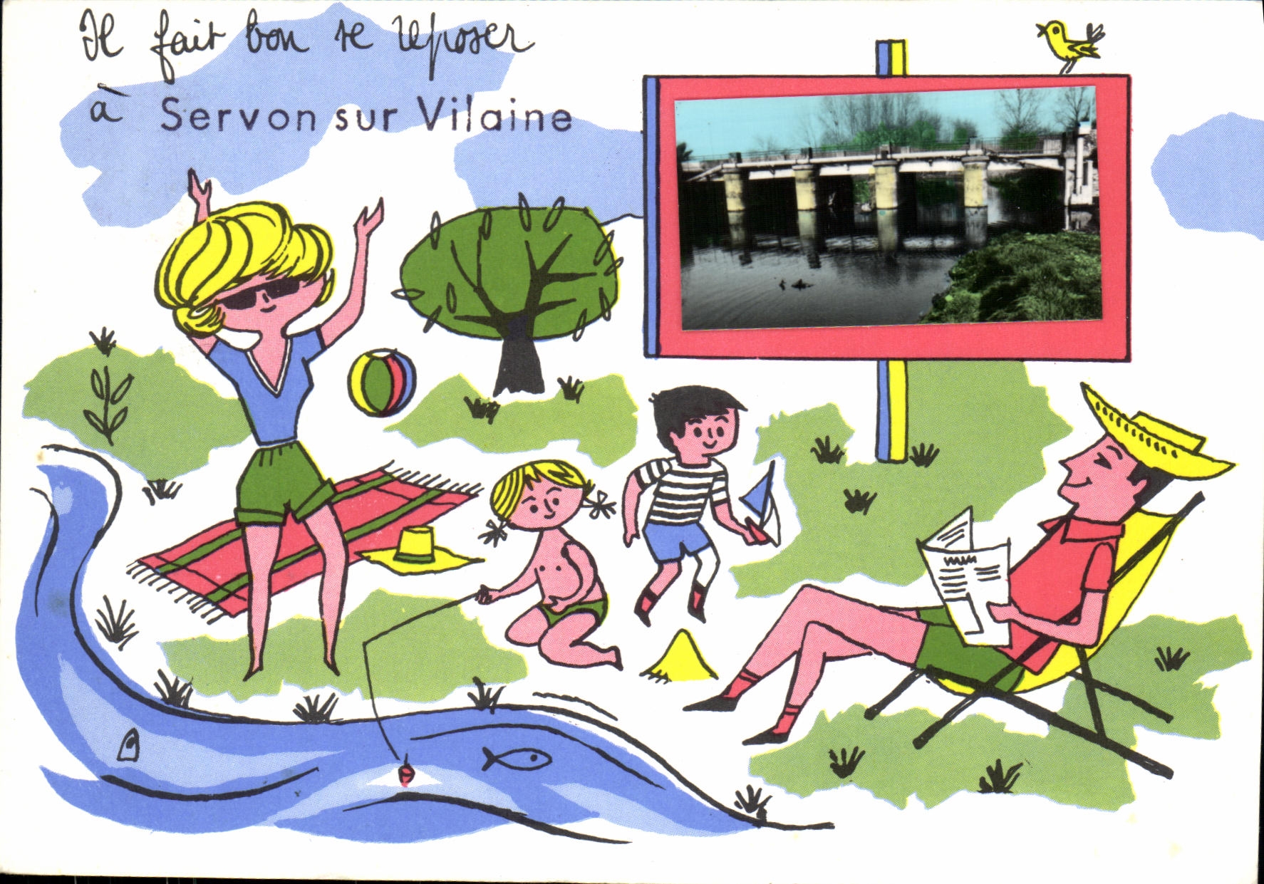 POSTAL MODERNA Servon en ninos desagradables