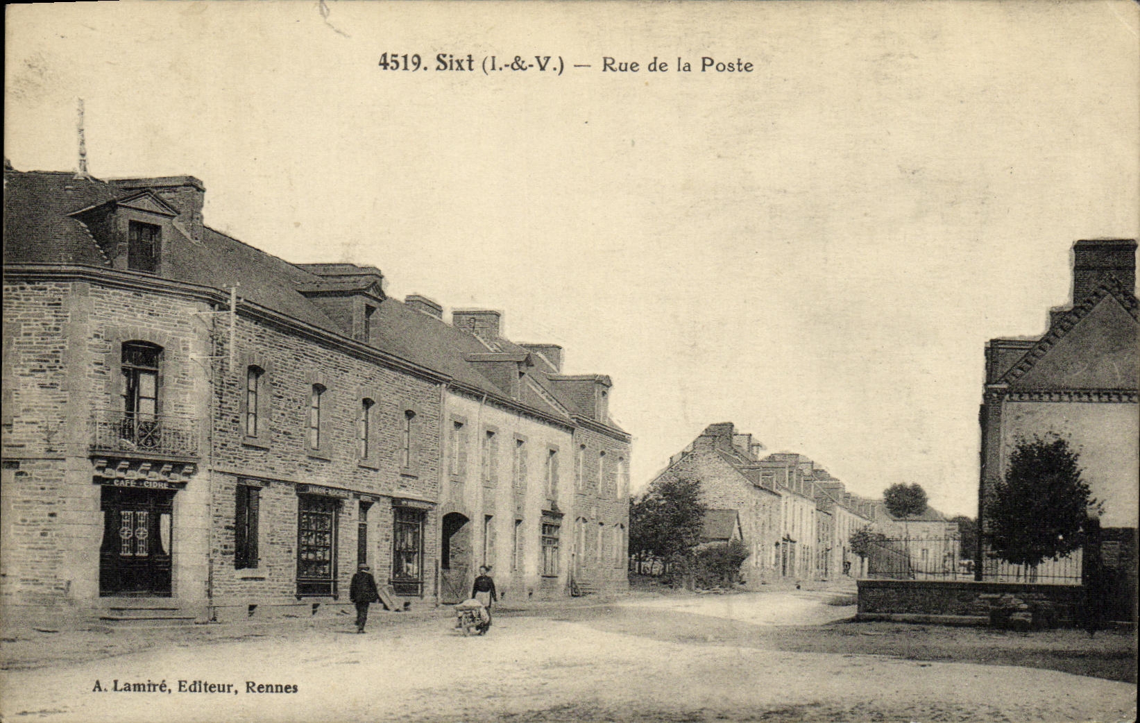 Calle de Sixt de la POSTAL de la VENDIMIA de la oficina de correos