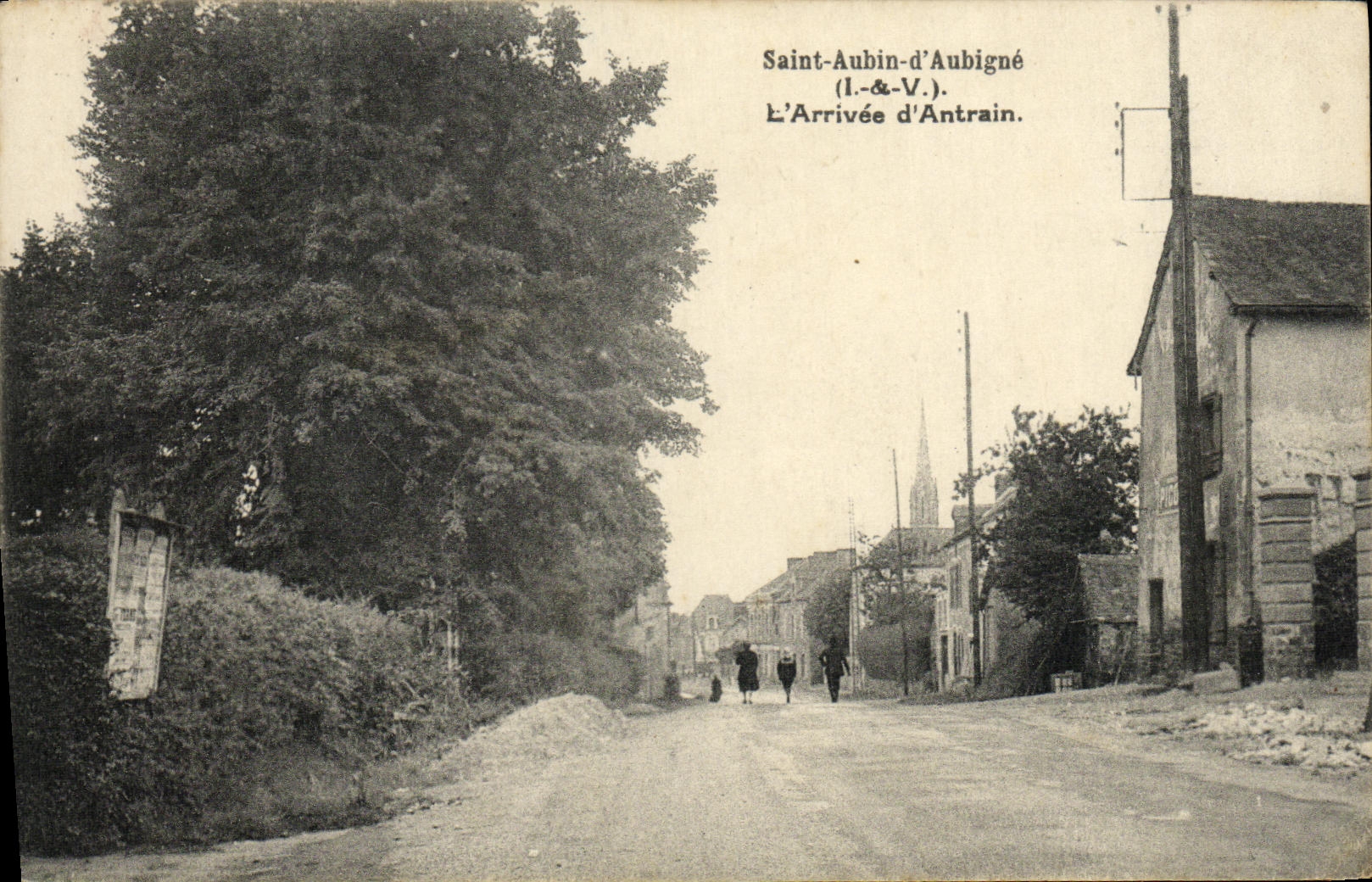 La POSTAL Aubin santo D Aubigne L de la VENDIMIA llego D Antrain