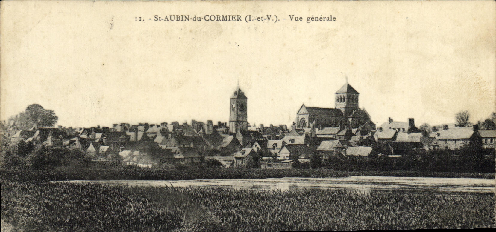 CPA St Aubin Du Cormier Vue Generale