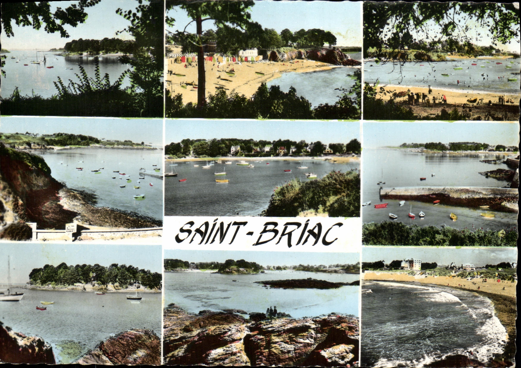 MODERN CARD Holy Briac Escaped towards the port Beach from Salinette Mouth from Fremur the balcony D Emerald Nessey Lancieux