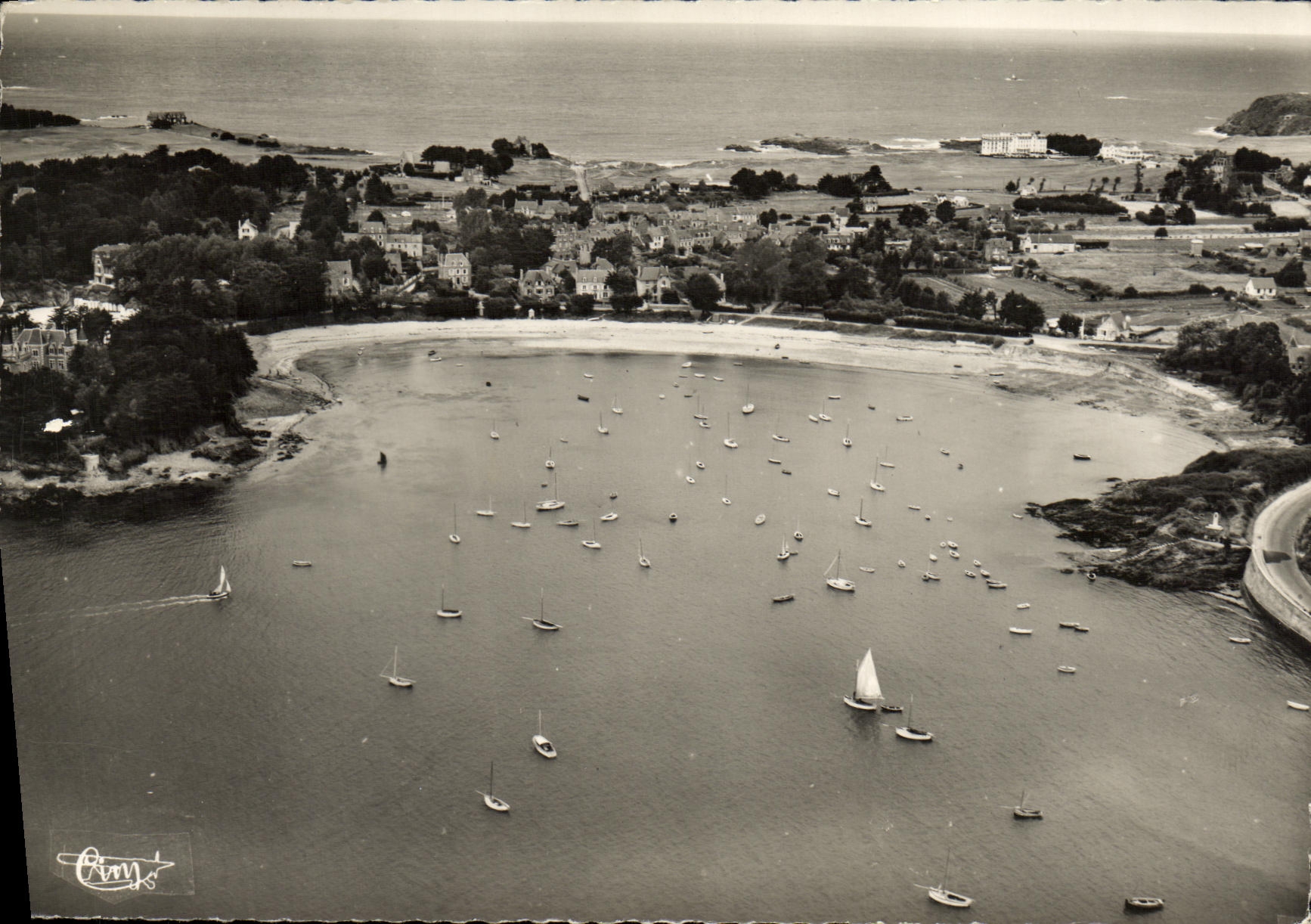 MODERN CARD Holy Briac on Sea Port of the Breast bone Seen air