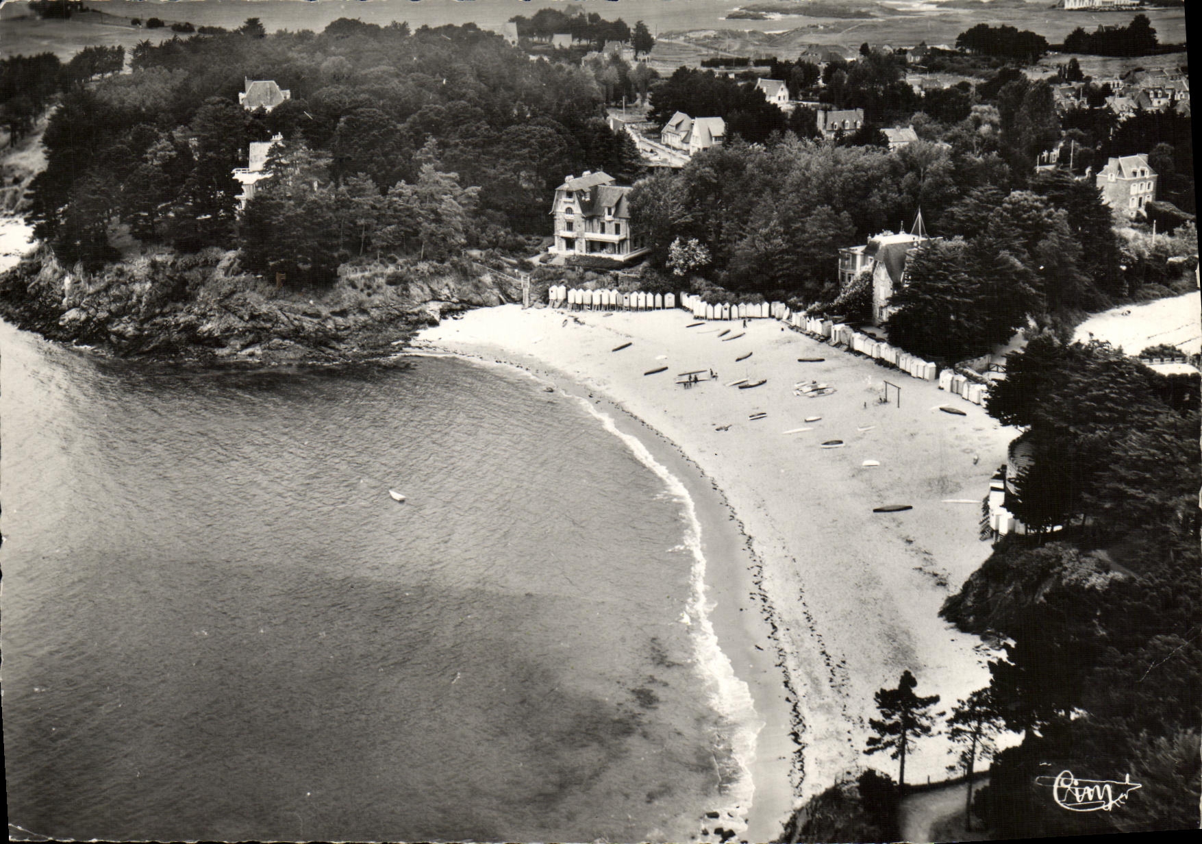 MODERN CARD Holy Briac on Sea Seen Air Beach of Salinette