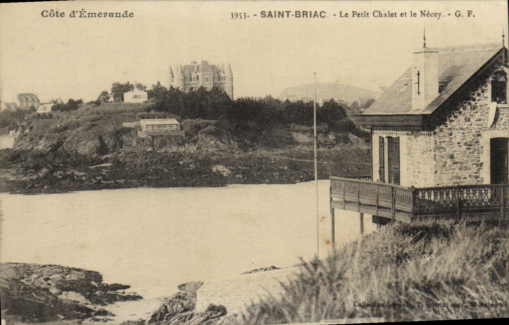 VINTAGE POSTCARD Holy Briac the small country cottage and Necey