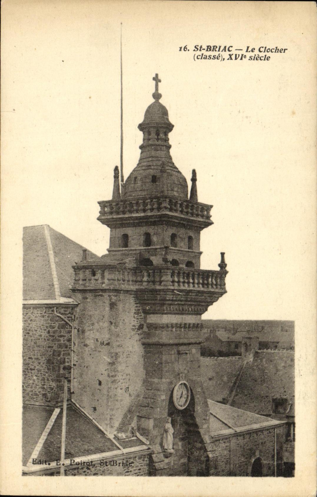VINTAGE POSTCARD Holy Briac the Bell tower