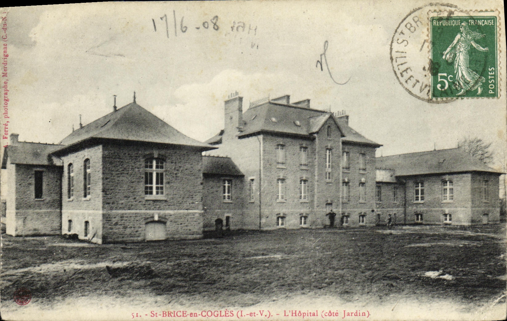 POSTAL Brice santo de la VENDIMIA en Cogles L hospital