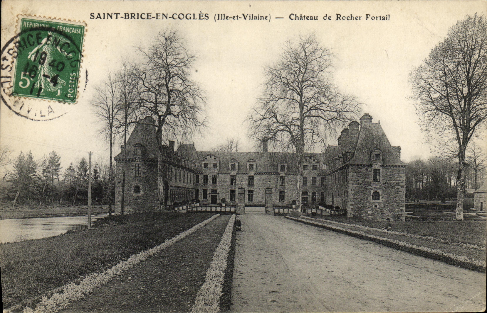 POSTAL Brice santo de la VENDIMIA en el castillo de Cogles de la puerta de la roca