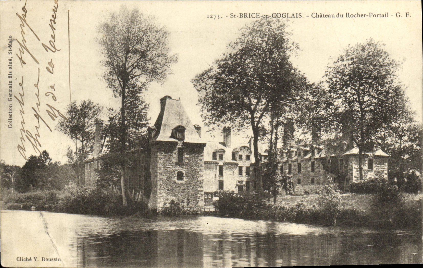 St Brice de la POSTAL de la VENDIMIA en el castillo de Coglais de la puerta G F de la roca