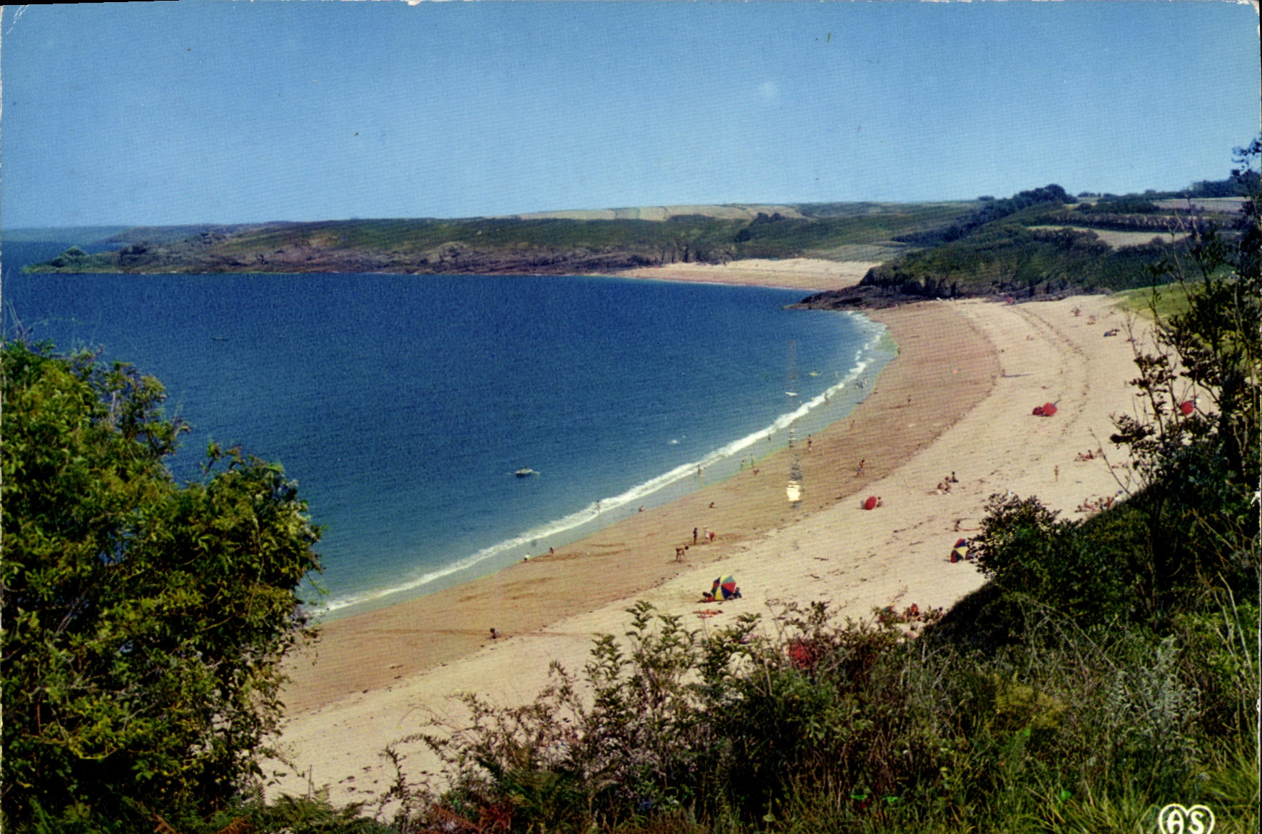 POSTAL MODERNA culombio santo la playa del sitio para acampar de Chevrets de Chevrets Guimorais
