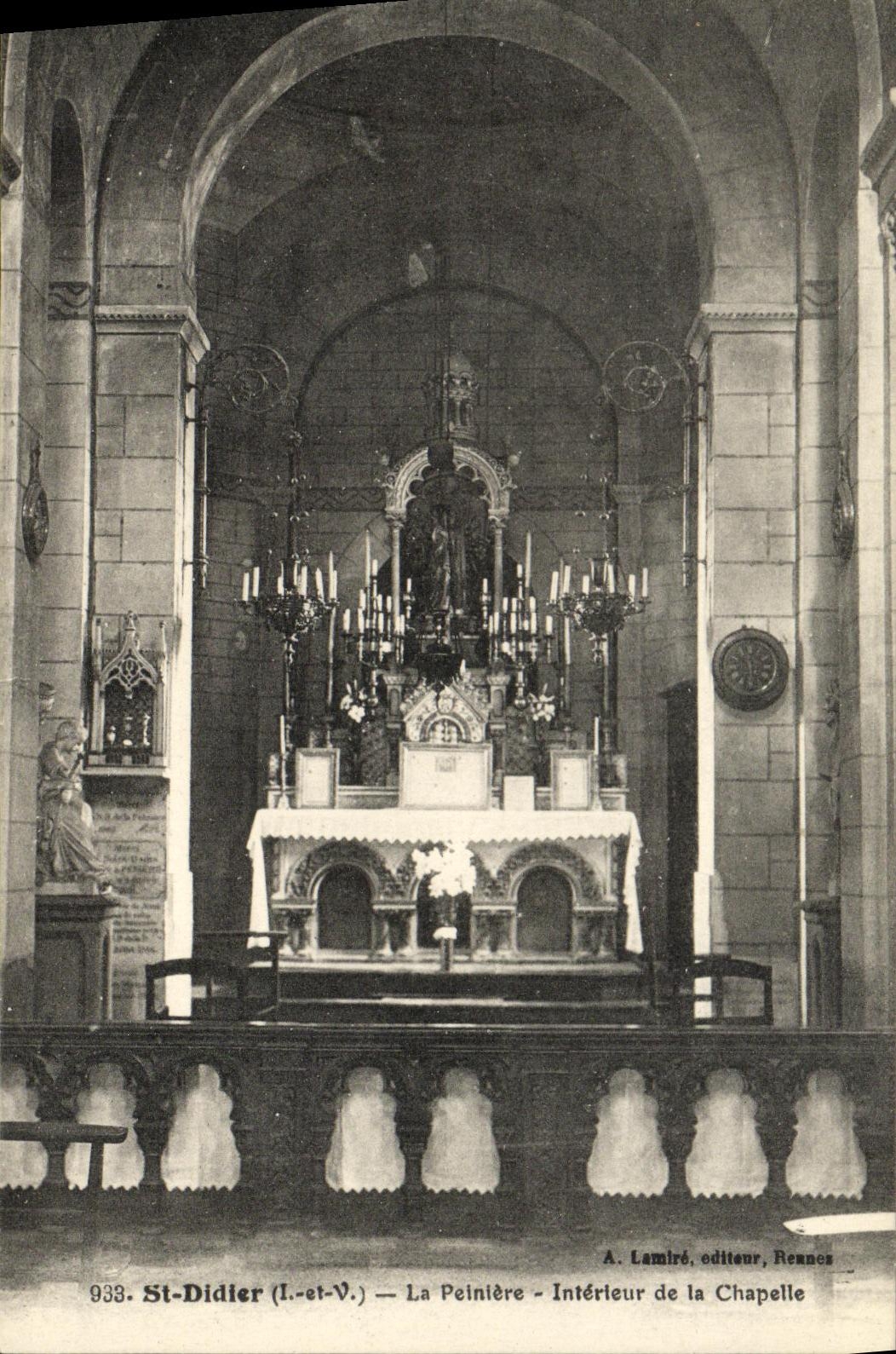 CPA Saint Didier La Peiniere Interieur de la Chapelle