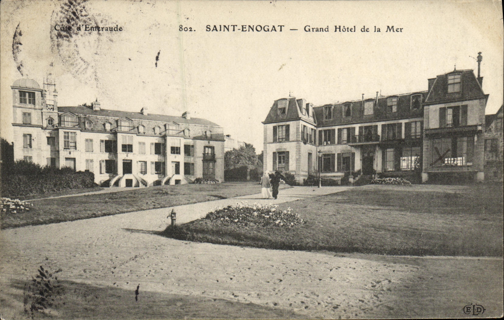 Hotel grande santo de Enogat de la POSTAL de la VENDIMIA del mar