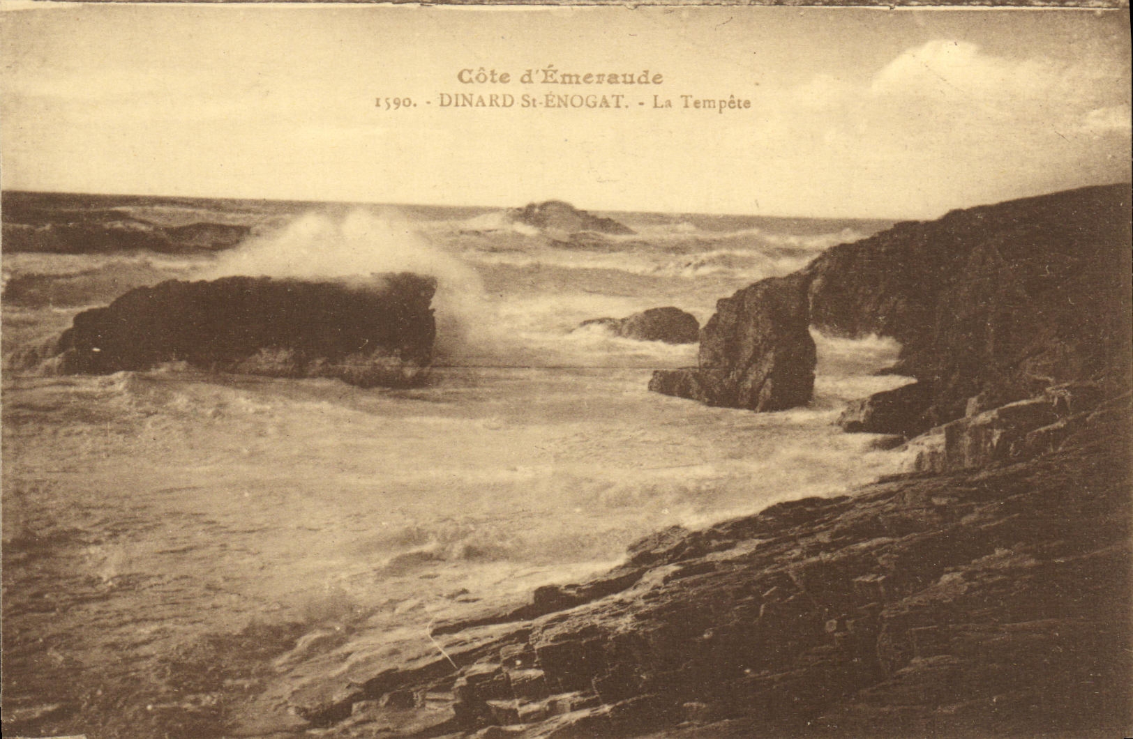 CPA Dinard St Enogat La Tempete