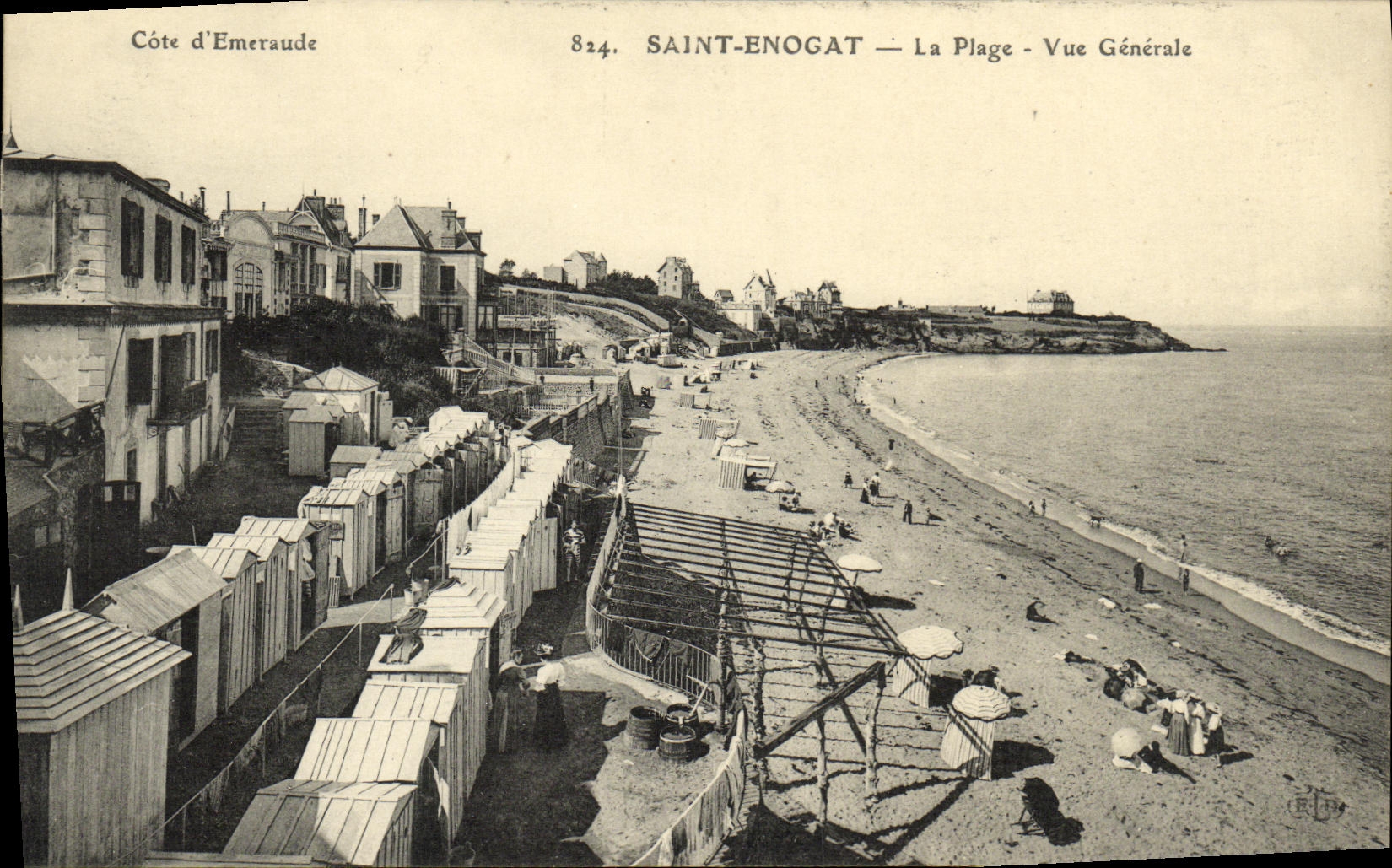 CPA Saint Enogat La Plage Vue Generale