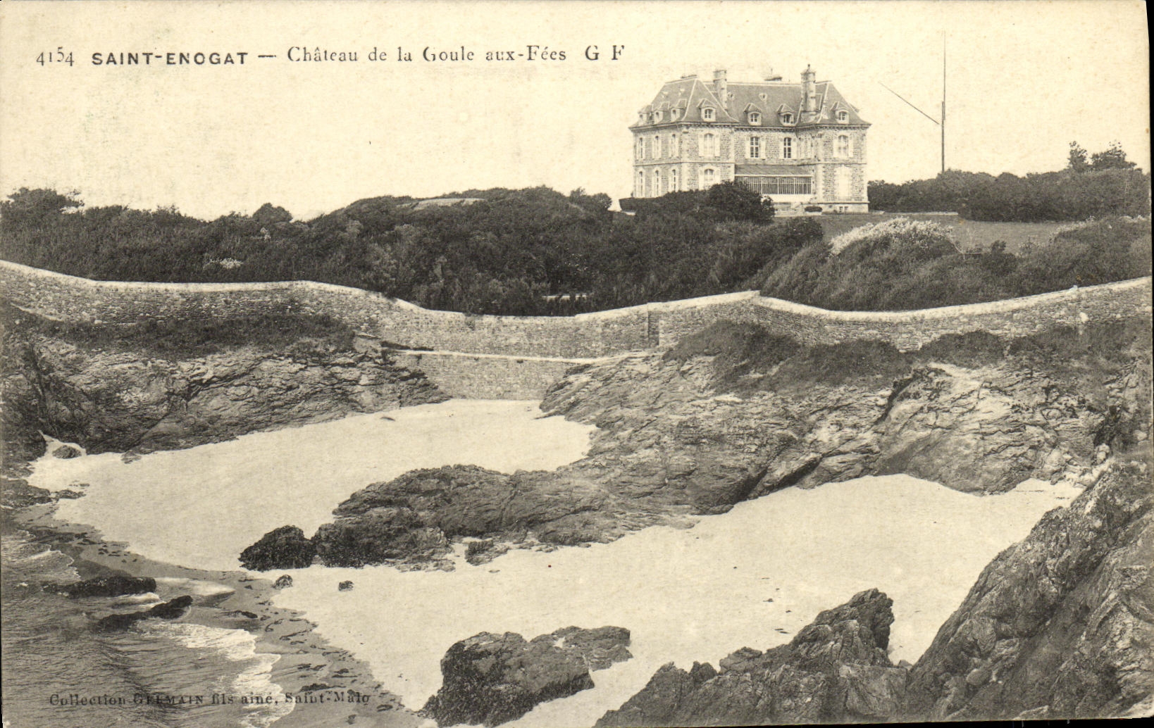 Castillo santo de Enogat de la POSTAL de la VENDIMIA de Goule a las hadas