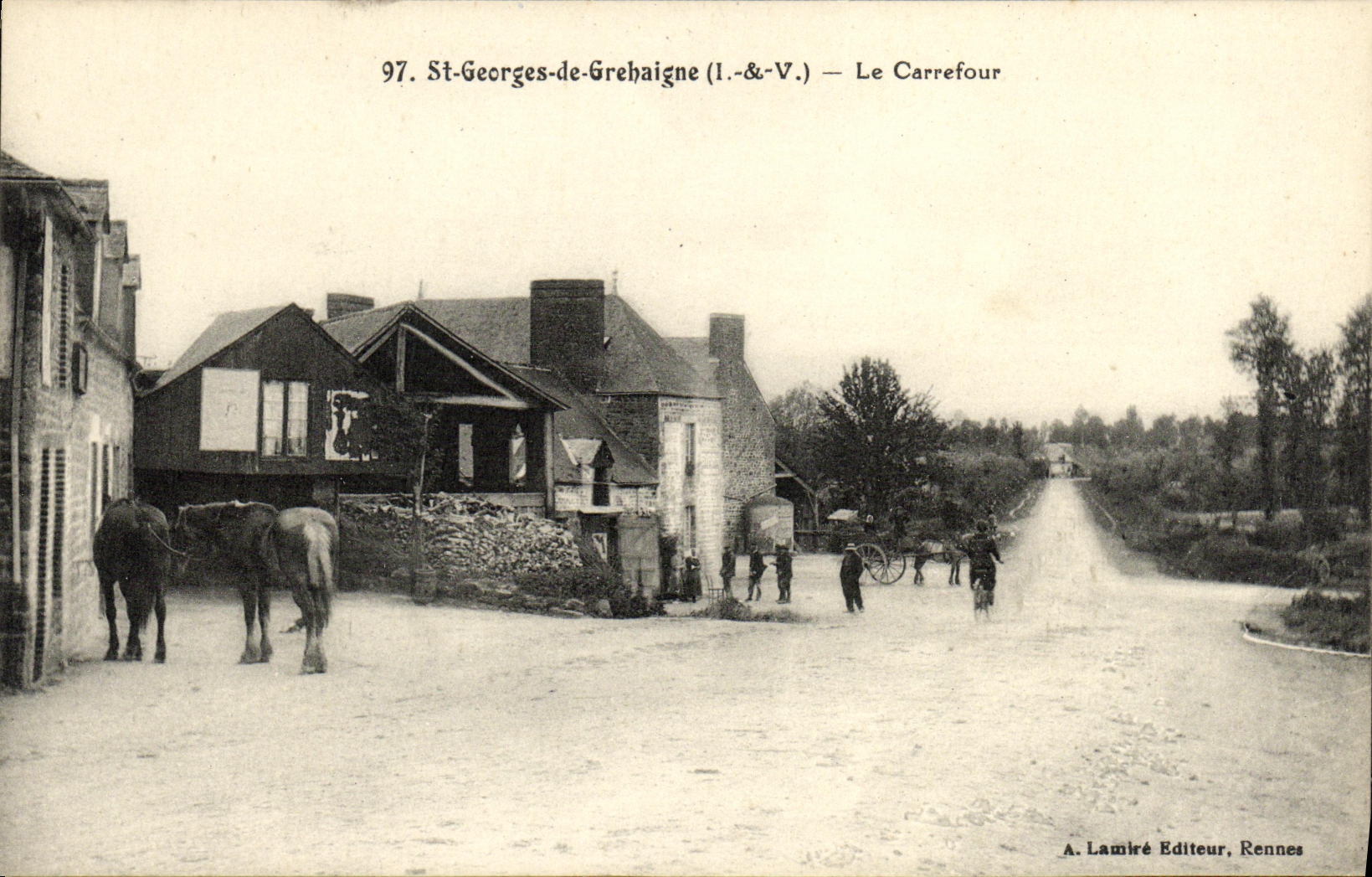 CPA St Georges de Grehaigne Le Carrefour