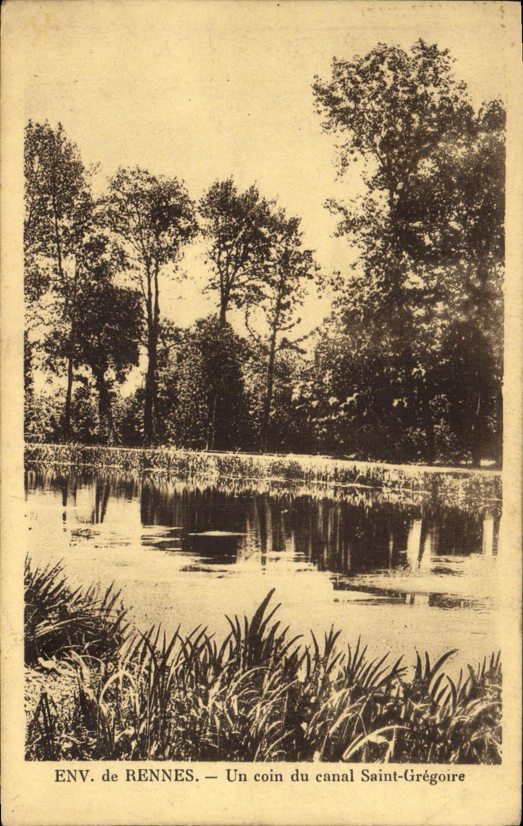 Alrededores de la POSTAL de la VENDIMIA de Rennes una esquina del canal santo Gregorio
