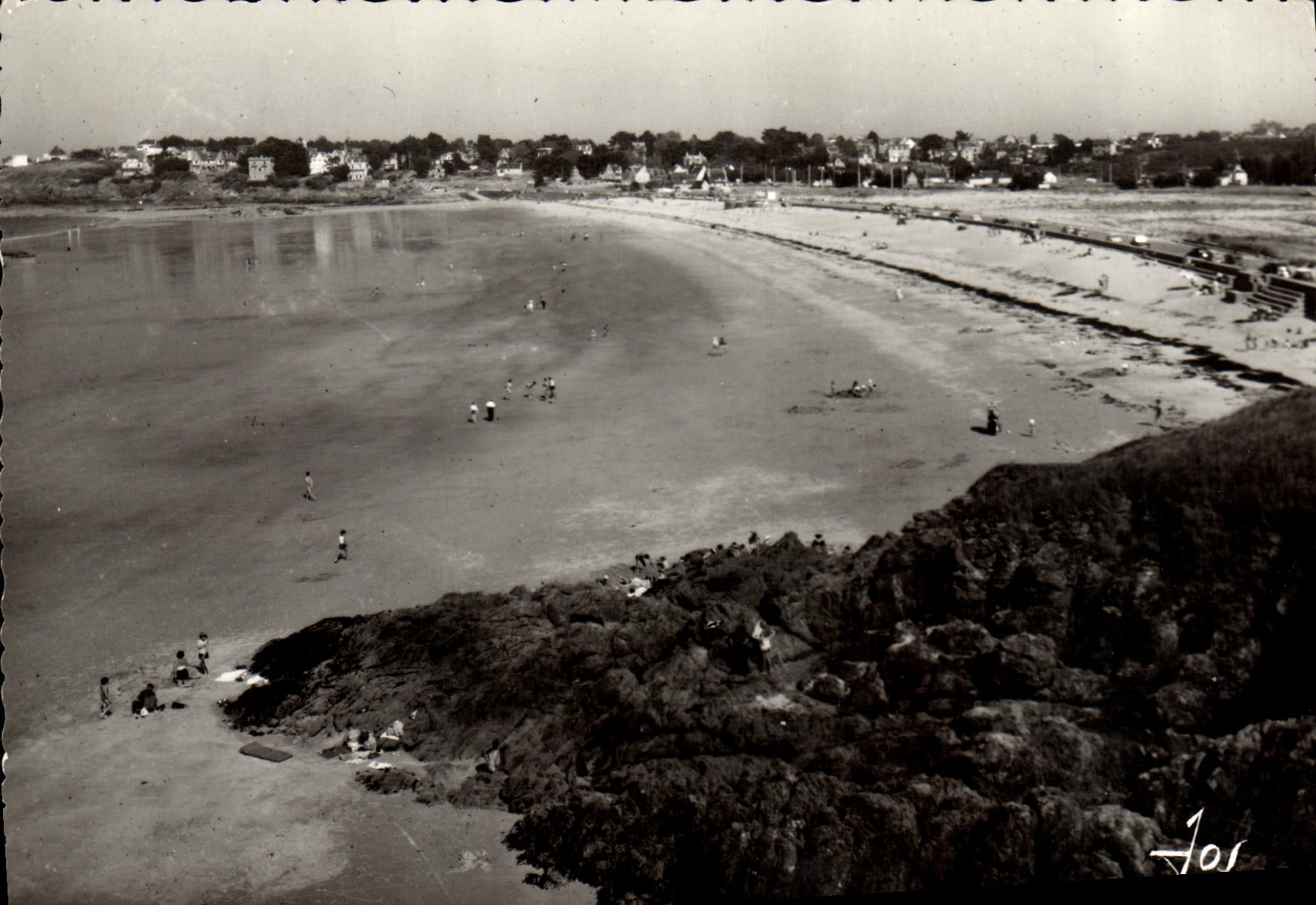 POSTAL MODERNA lunar Saint la playa hermosa de Longchamp tiene marea baja