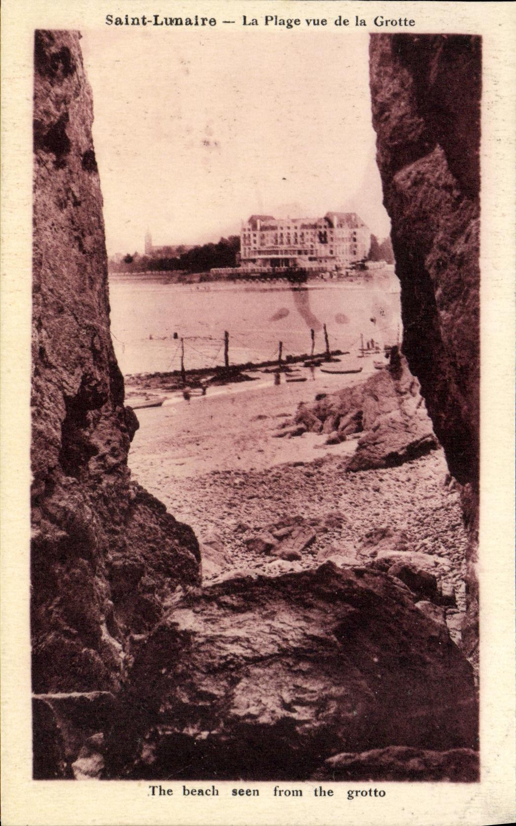 CPA Saint Lunaire La Plage vue de la Grotte