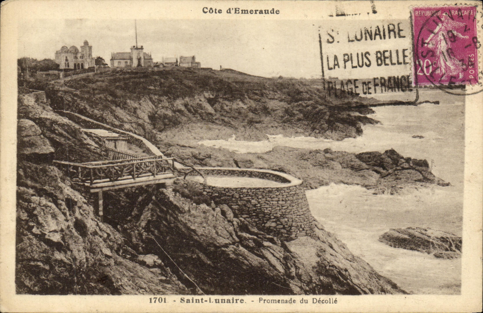 CPA Saint Lunaire Promenade du Decolle