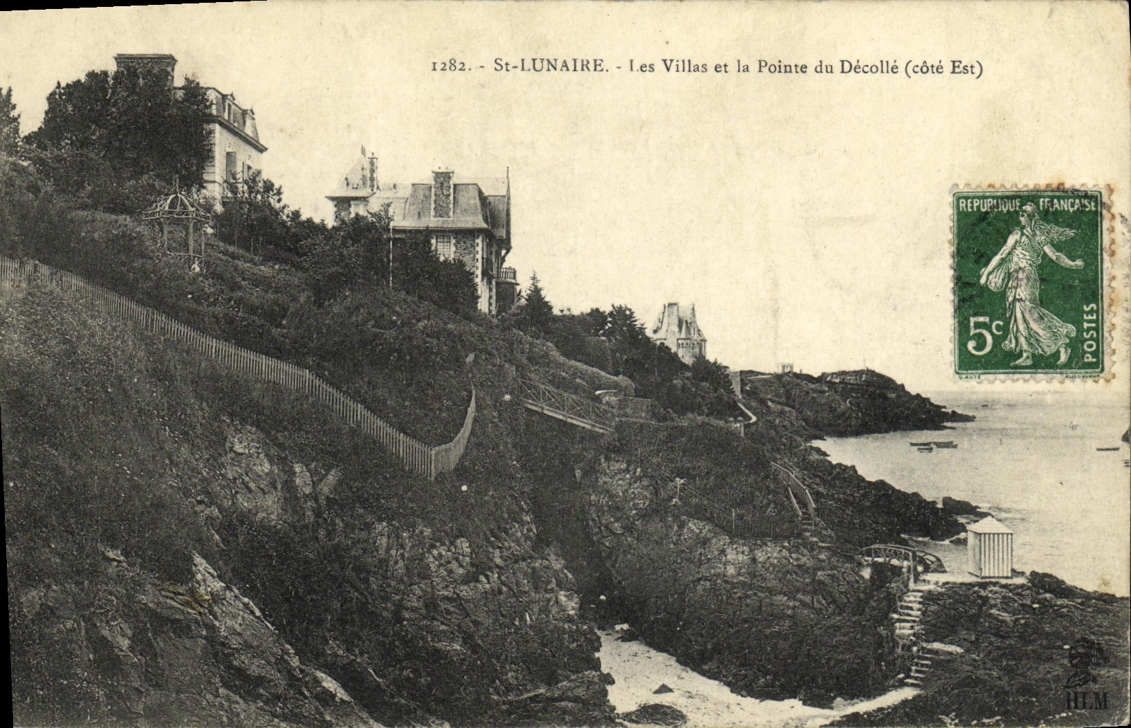 CPA St Lunaire Les Villas et la Pointe du Decolle 