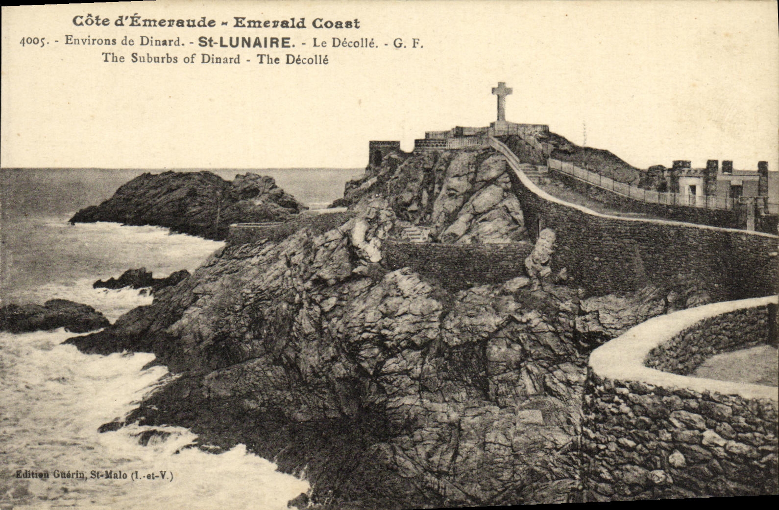 El St lunar de la POSTAL de la VENDIMIA la separa los alrededores de Dinard