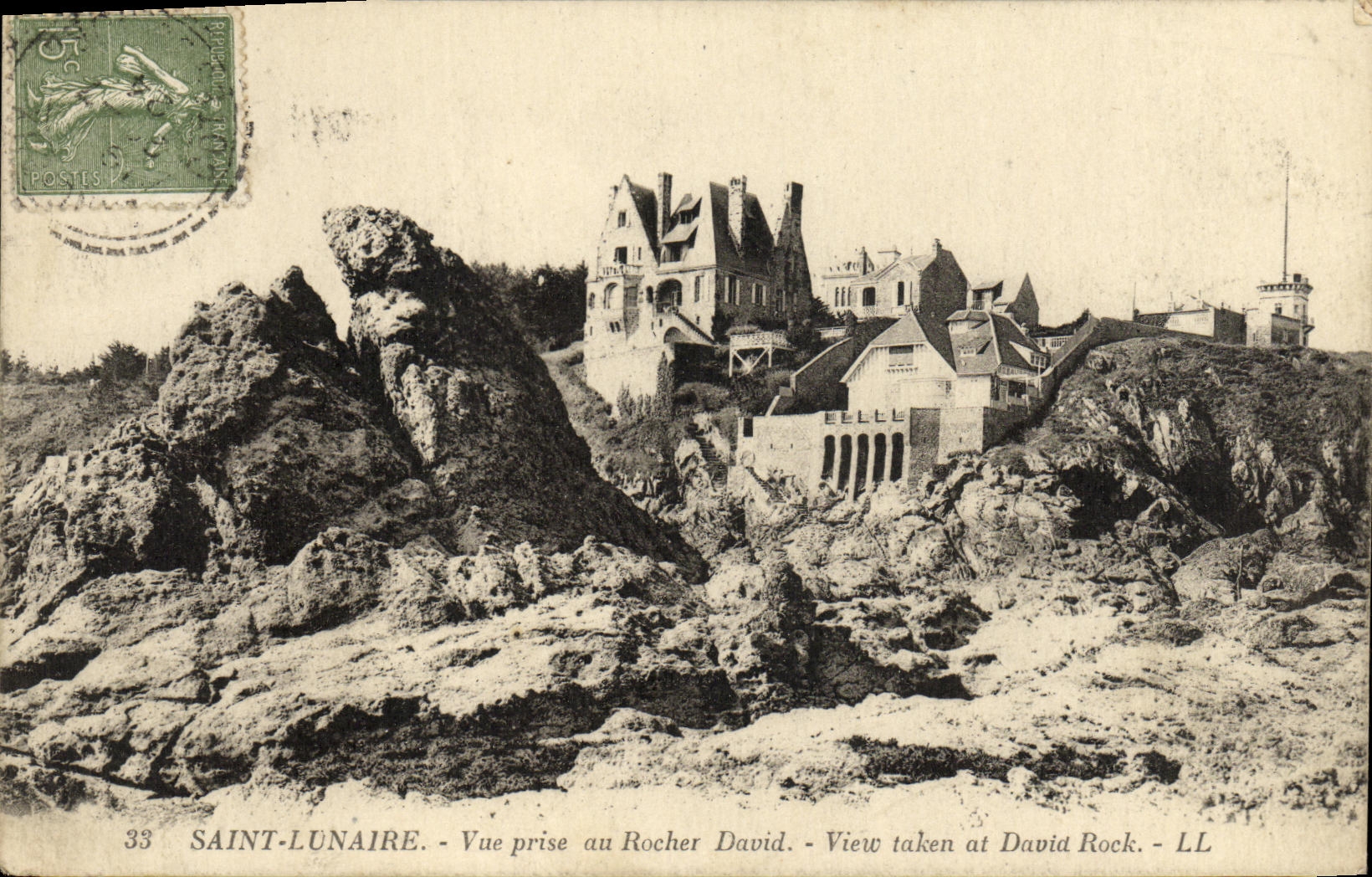 Lunar santo de la POSTAL de la VENDIMIA vista con la roca David