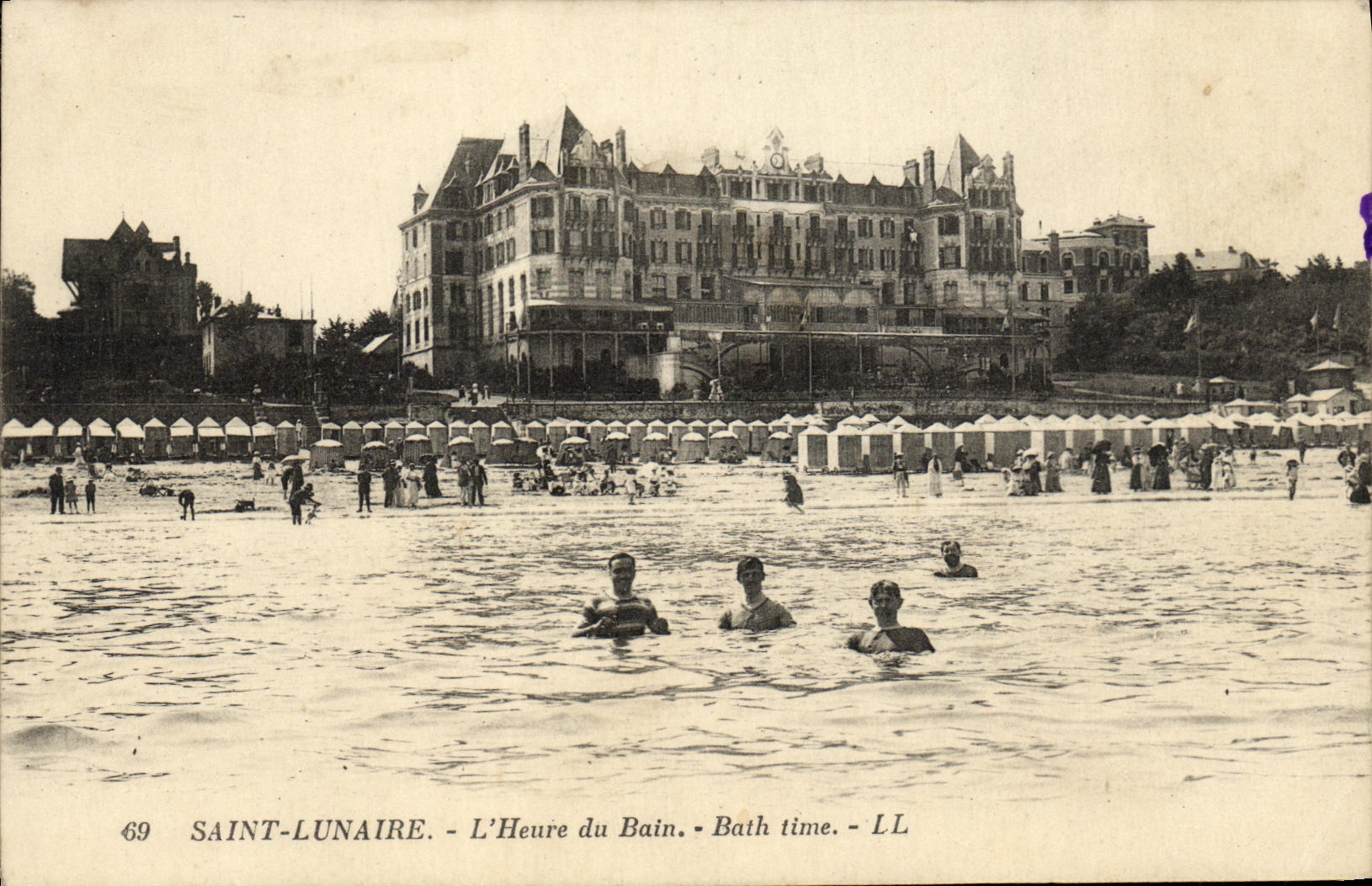 POSTAL L lunar santo hora de la VENDIMIA del bano