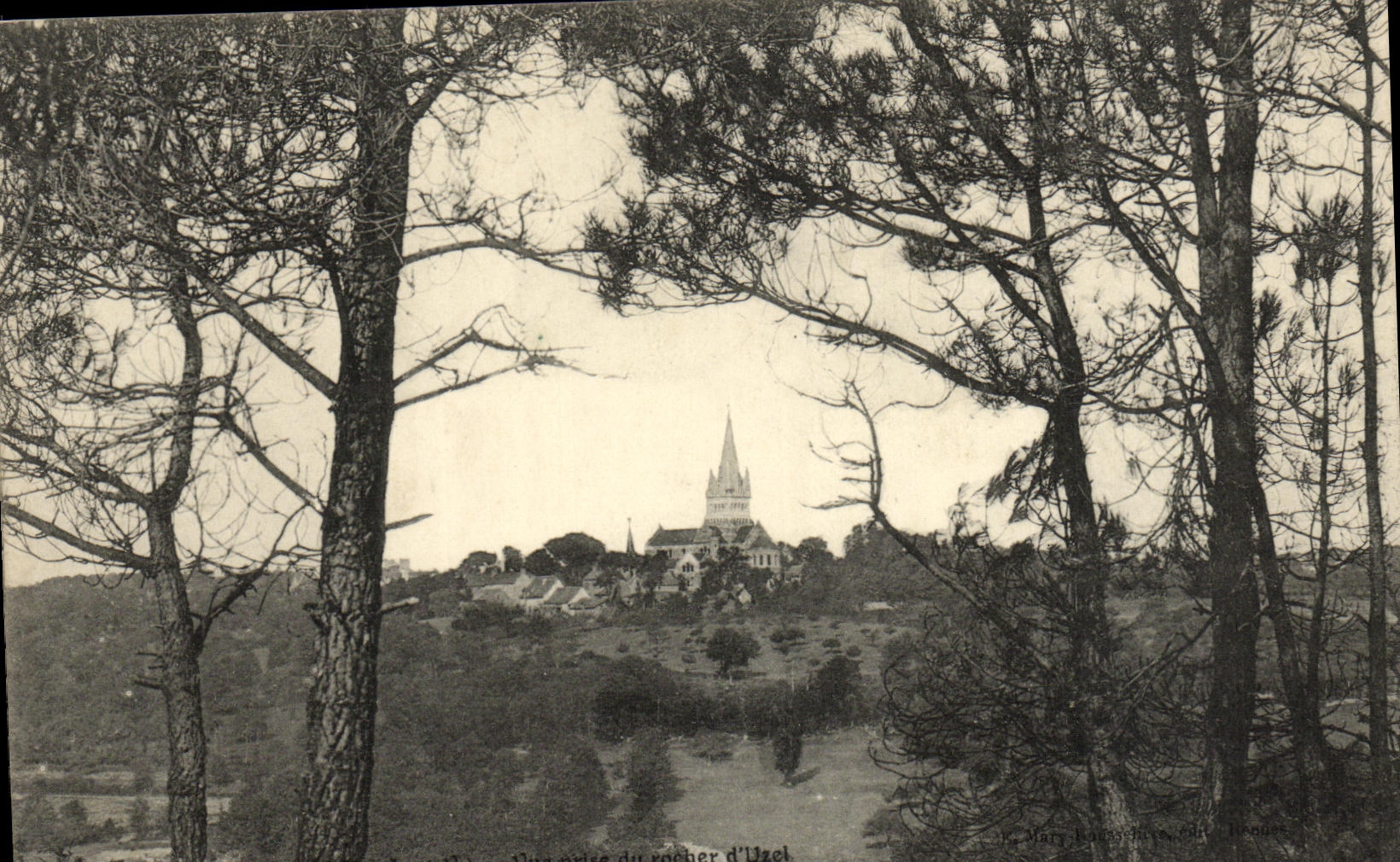 POSTAL Holy Malo de Phily de la VENDIMIA vista de la roca D Uzel