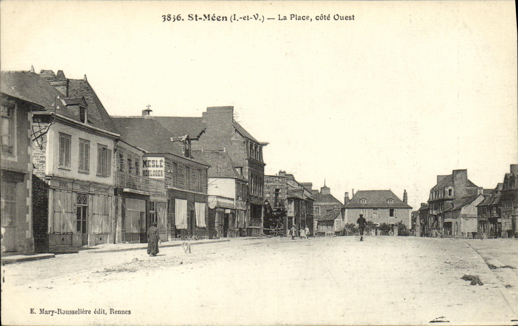 CPA St Meen La Place cote Ouest