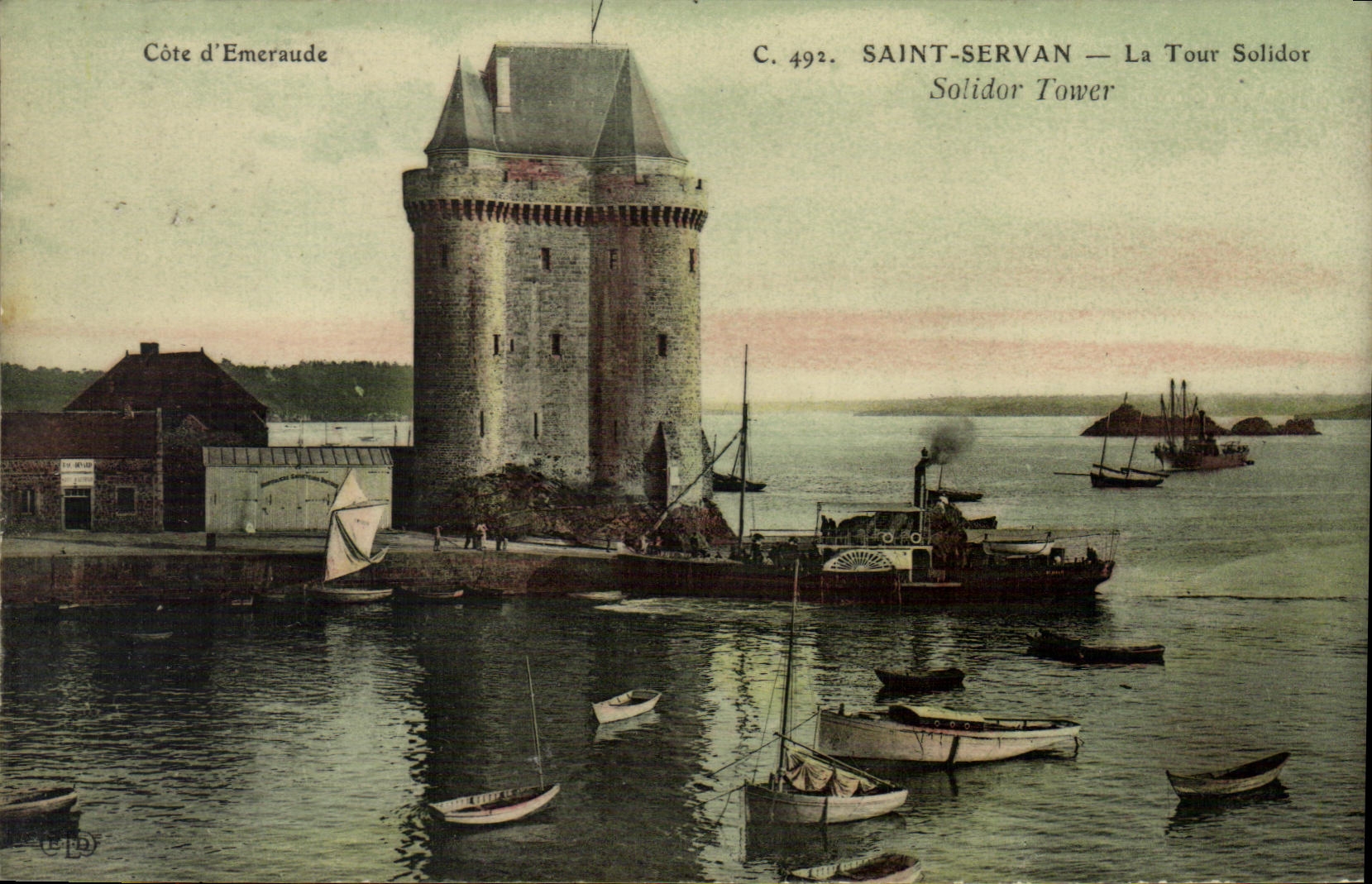 CPA Saint Servan La Tour Solidor Bateau 
