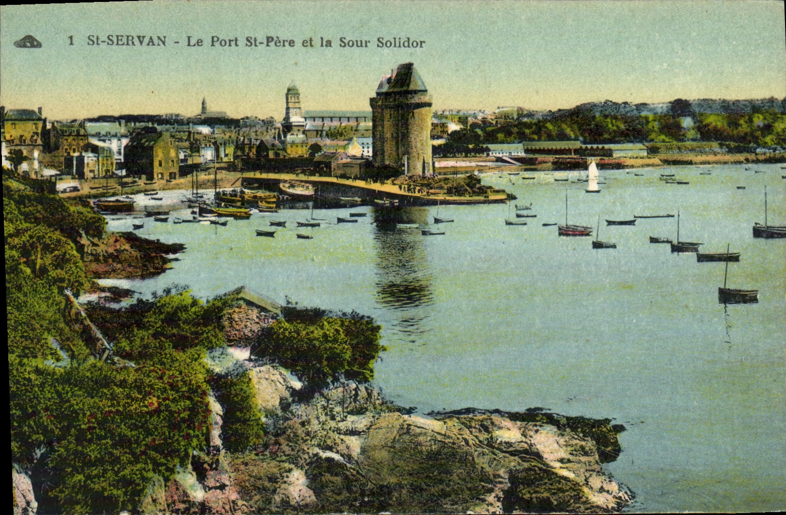 CPA Saint Servan Le Port St Pere et la Sour Solidor