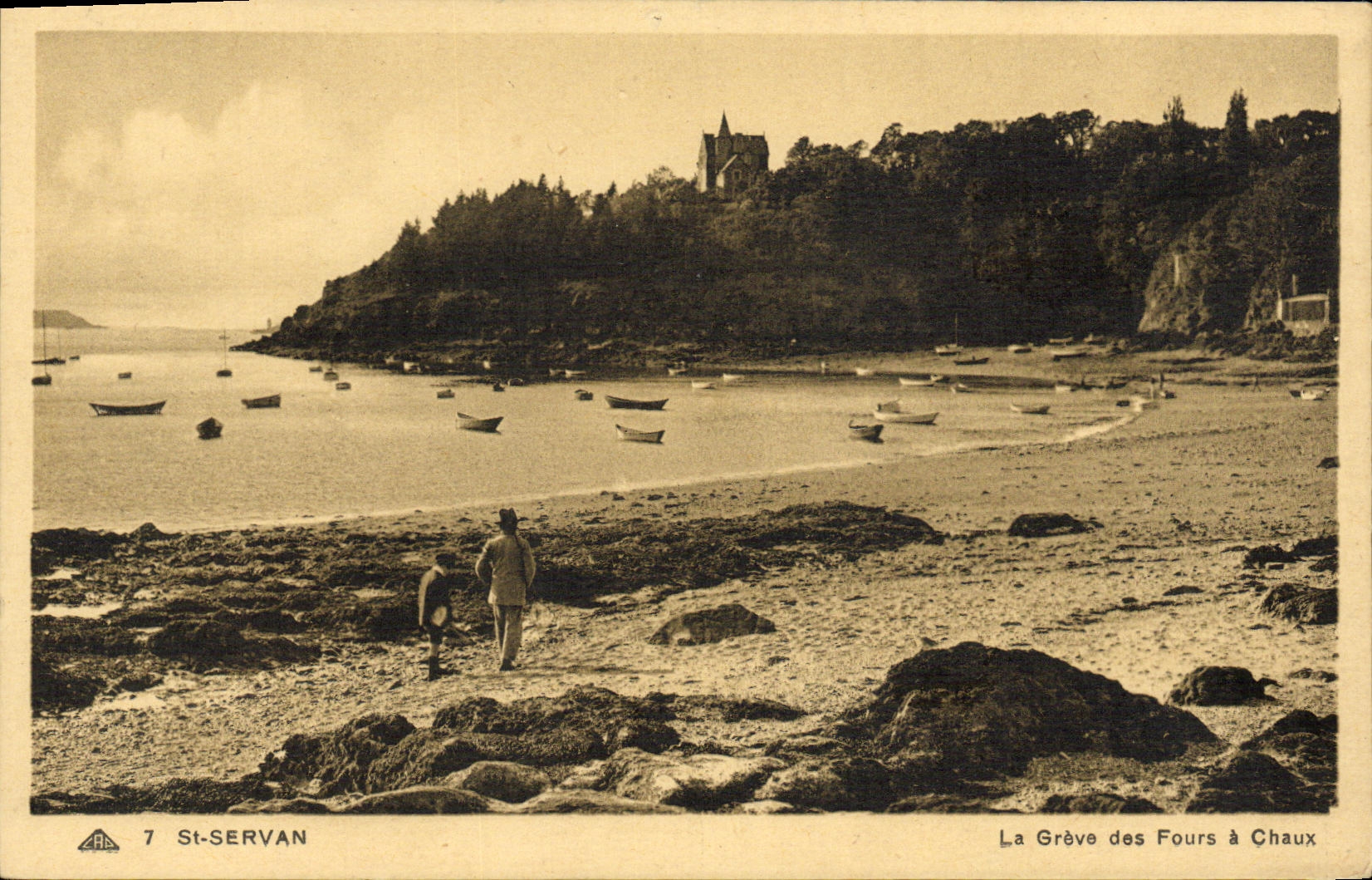 VINTAGE POSTCARD St Servan the Strike of the Furnaces Lime