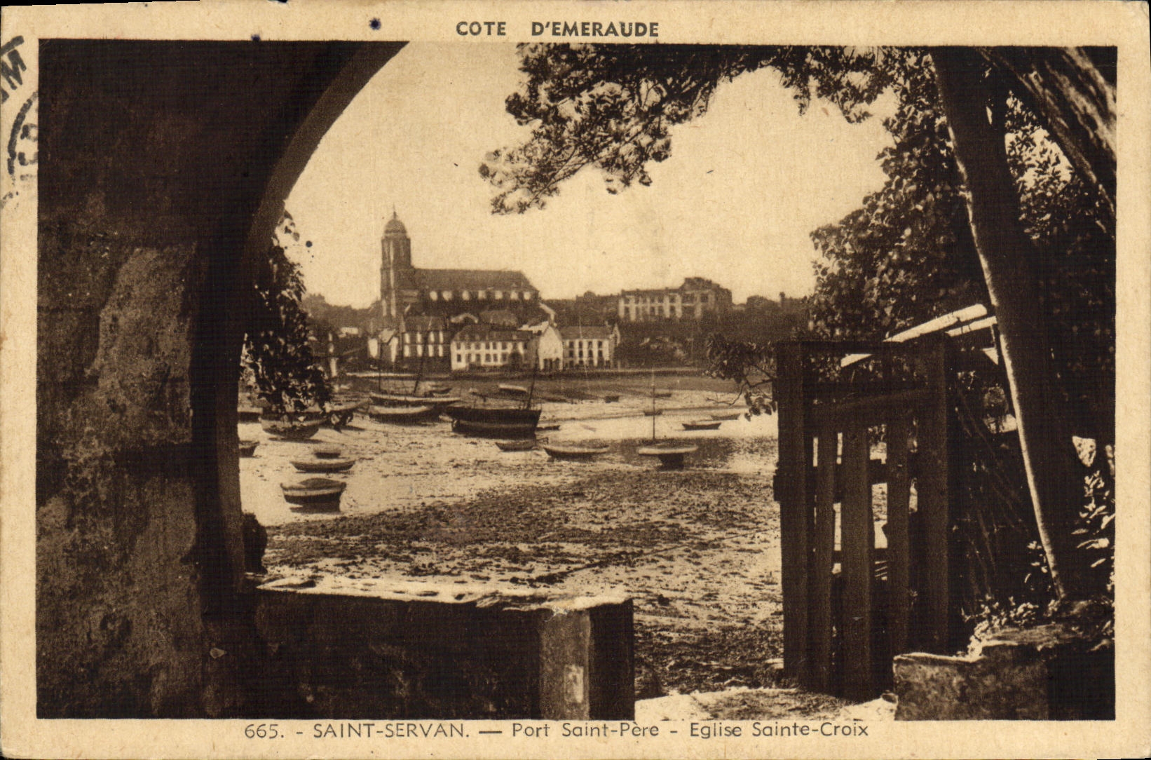 CPA Saint Servan Port Saint Pere Eglise Sainte Croix