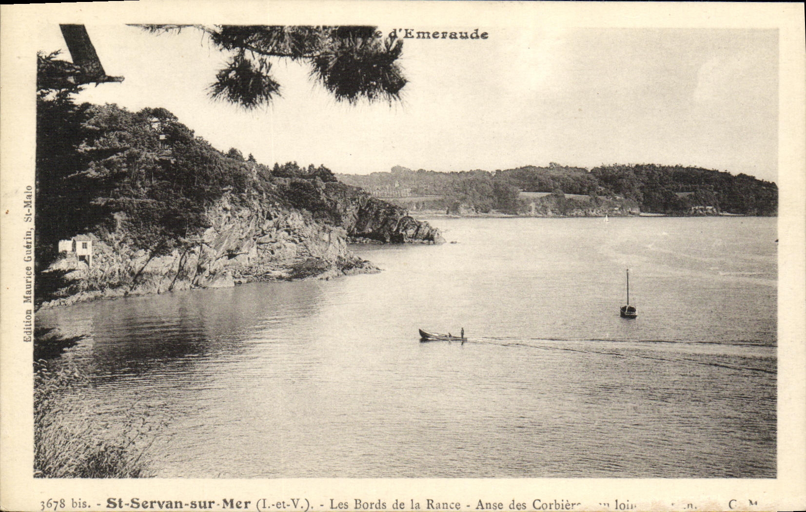 St Servan de la POSTAL de la VENDIMIA en los bordes del mar de la manija rancia de los corbieres