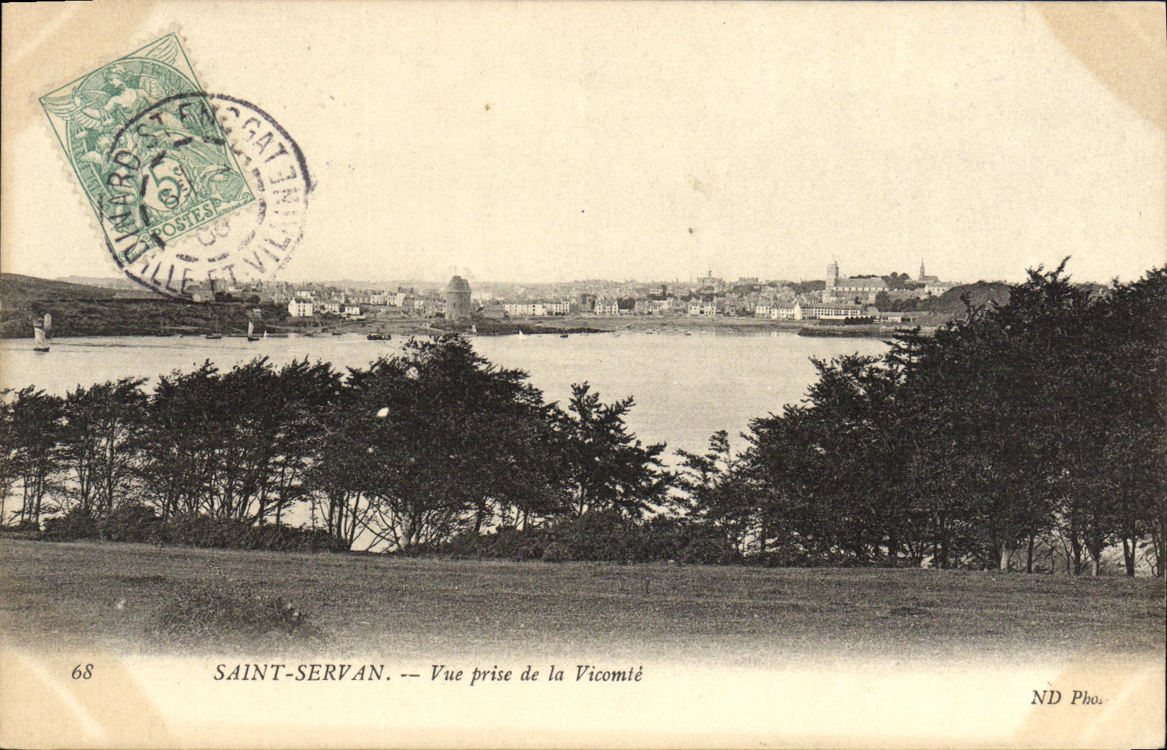 CPA Saint Servan Vue prise de la Vicomte